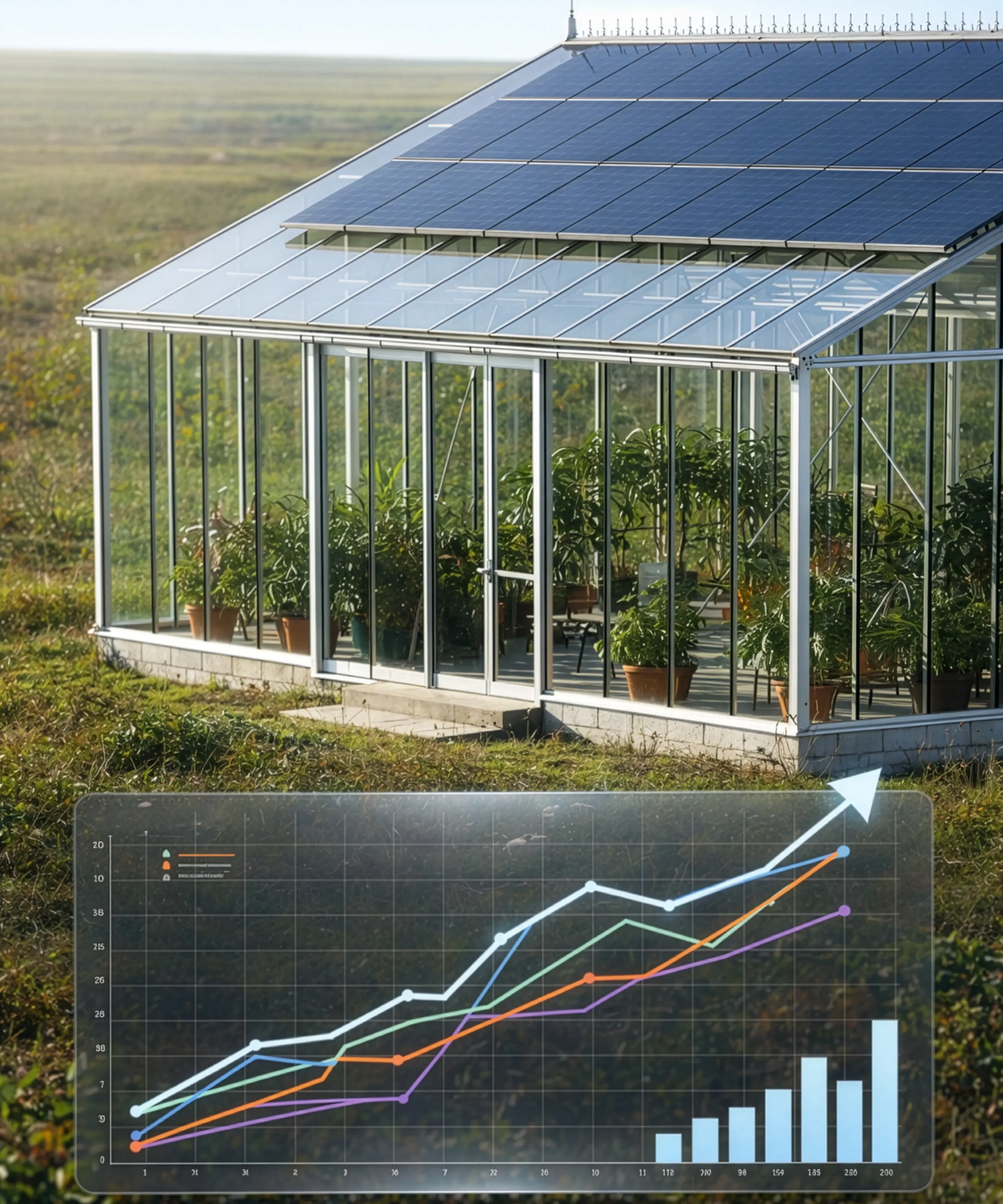 Stockfoto zur Finanzierung moderner Gewächshauslösungen